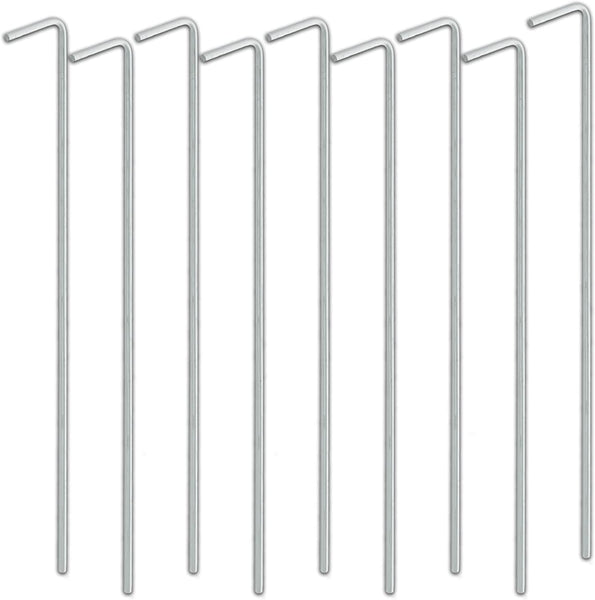 50 Pack Ultra-Strong Galvanised Metal Tent Pegs