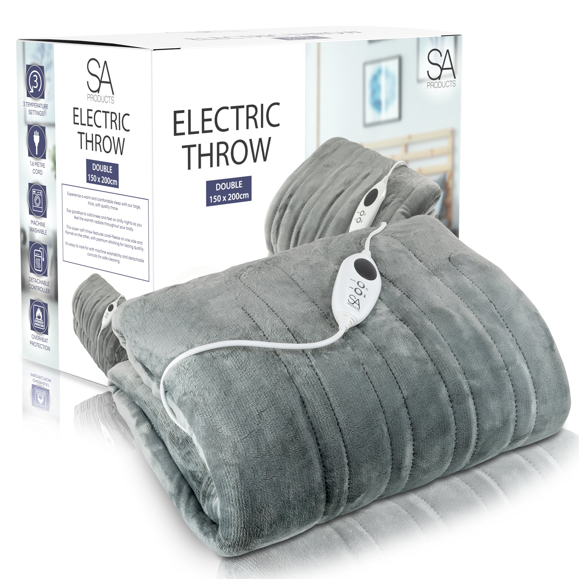 Heated Electric Throw Blanket with Controller