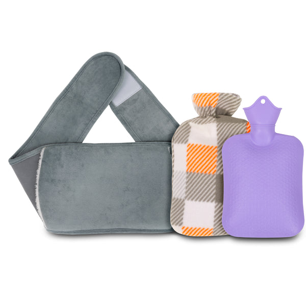 Hot Water Bottle with Cover and Waist Strap