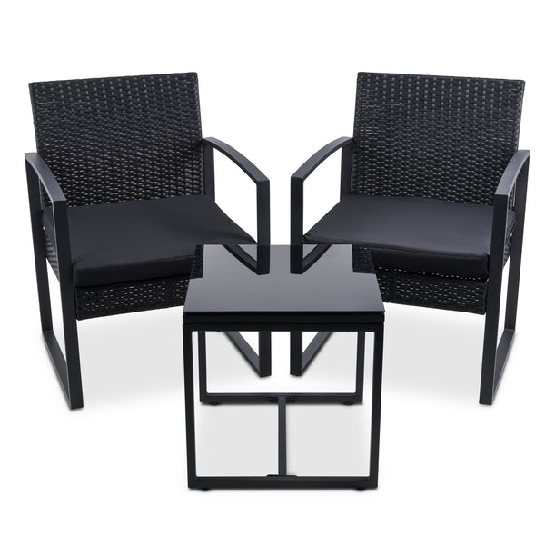 3-Piece Rattan Outdoor Patio Furniture Set