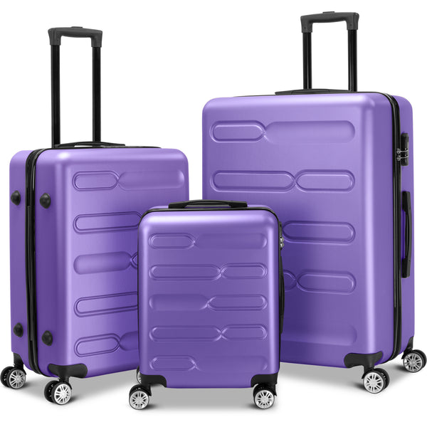 Set of 3 - ABS Hard Shell Suitcase