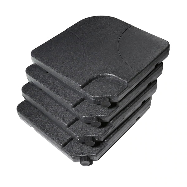 4-Piece Heavy-Duty Plastic Parasol Weights Base