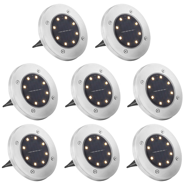 Set of 4 Solar Powered LED Ground Lights