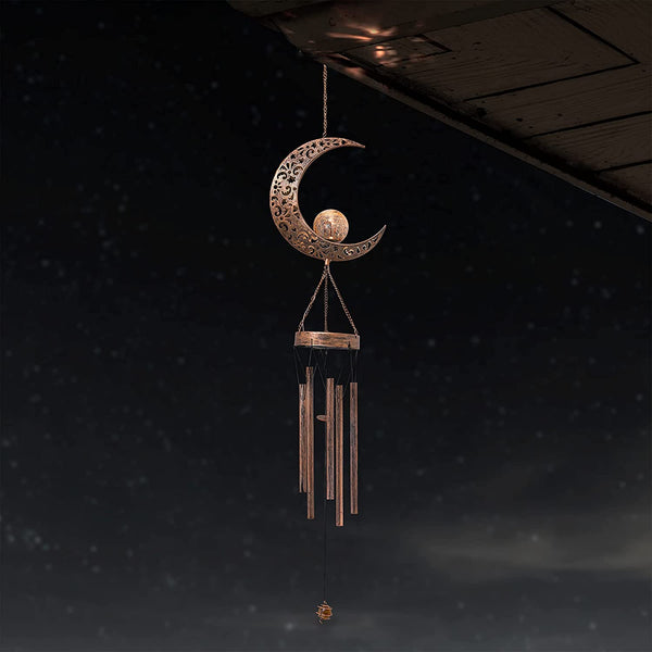 Half Moon Solar Powered Illuminated Wind Chimes