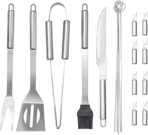 20pc BBQ Stainless Steel Tool Set