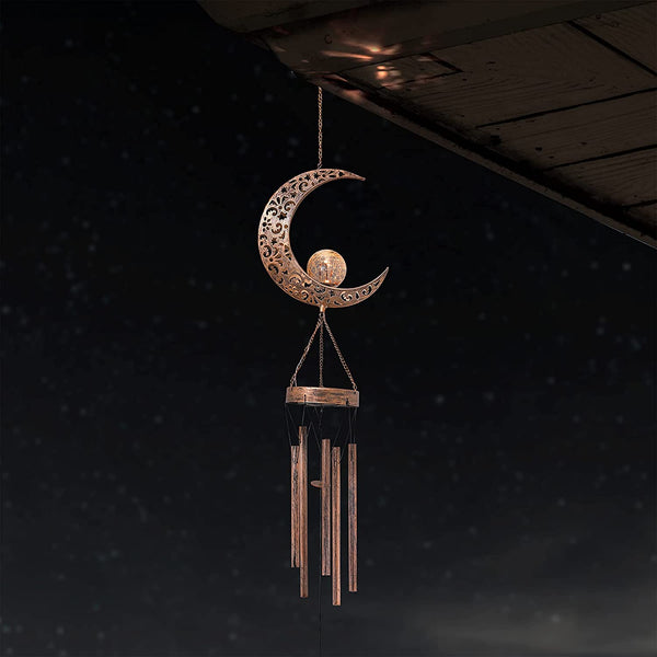 Half Moon Solar Powered Illuminated Wind Chimes