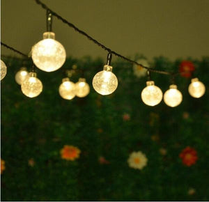 Led Crystal Ball Patio String Light for Outdoor Garden