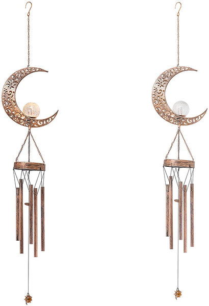 Half Moon Solar Powered Illuminated Wind Chimes