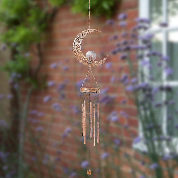 Half Moon Solar Powered Illuminated Wind Chimes