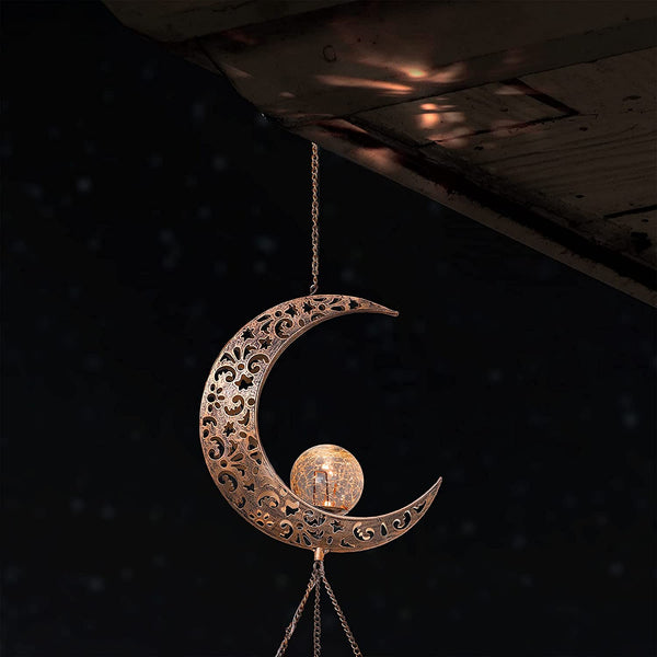 Half Moon Solar Powered Illuminated Wind Chimes