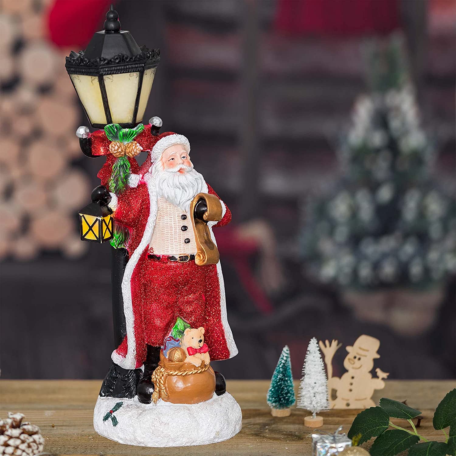 BRAND NEW LIMITED EDITION LAMPLIGHT FARMS SANTA deals STATUE XMAS 2000 DECO