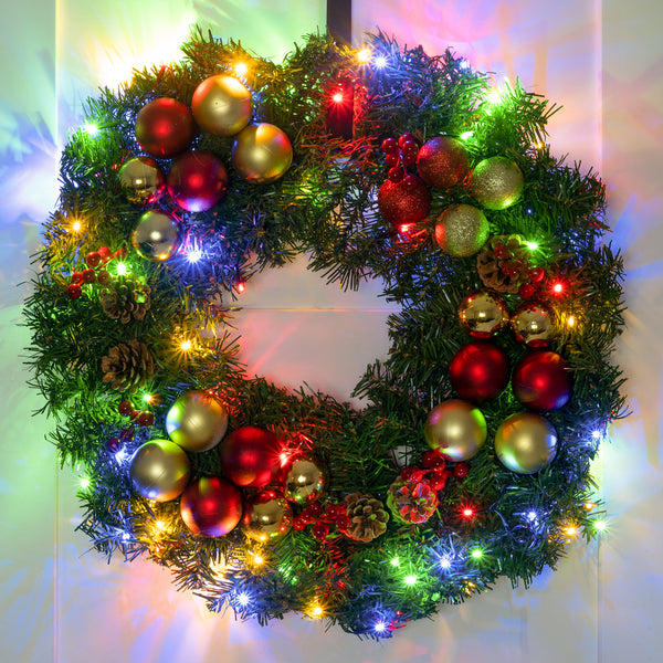 LED Christmas Wreath with Remote