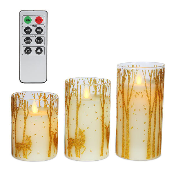 3 Pack Christmas LED Candles