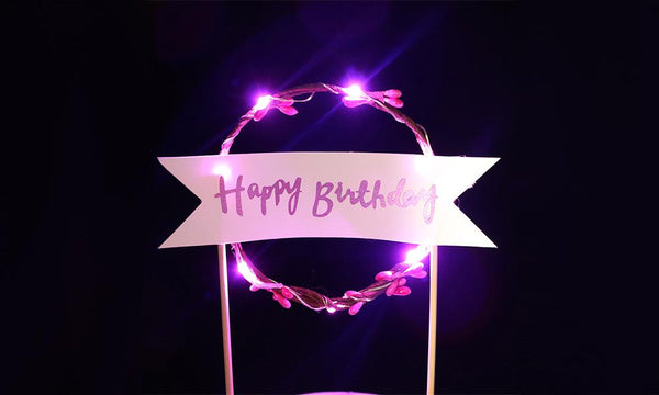 LED Happy Birthday Cake Topper (3 Pack)