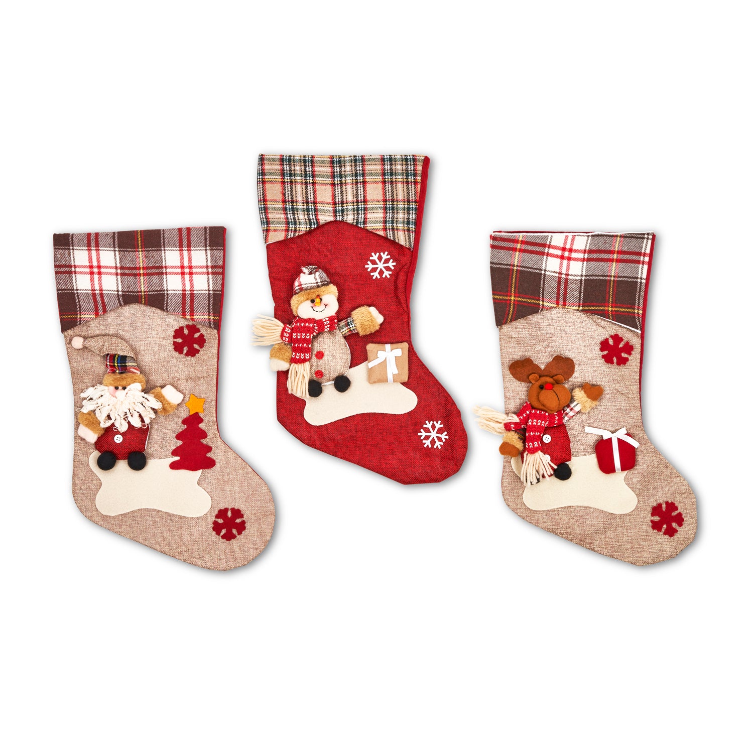 3pk Christmas Stockings