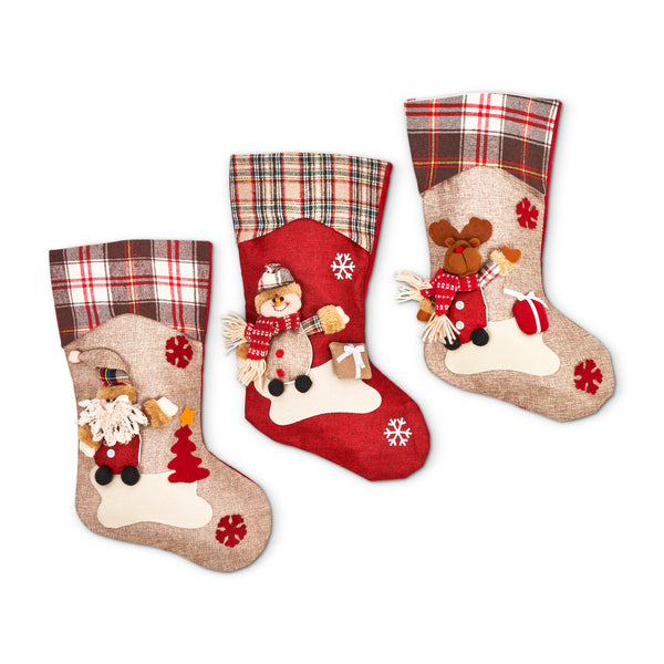 3pk Christmas Stockings