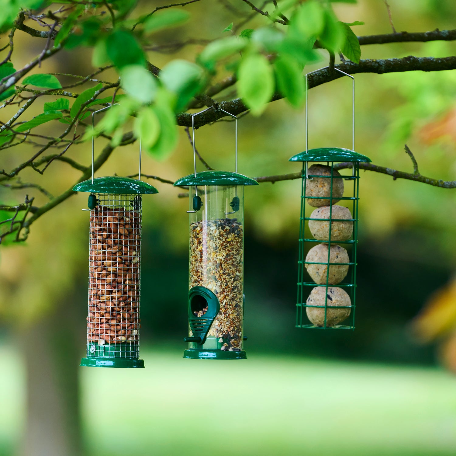 3-Pack Metal Bird Feeder