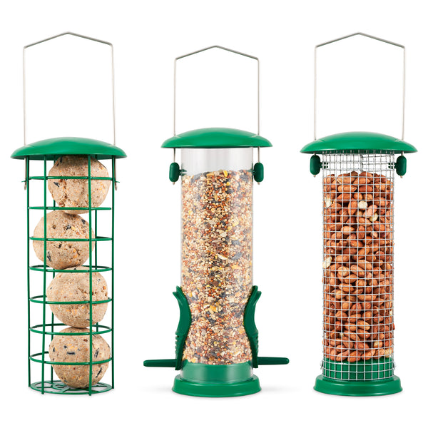 3-Pack Metal Bird Feeder