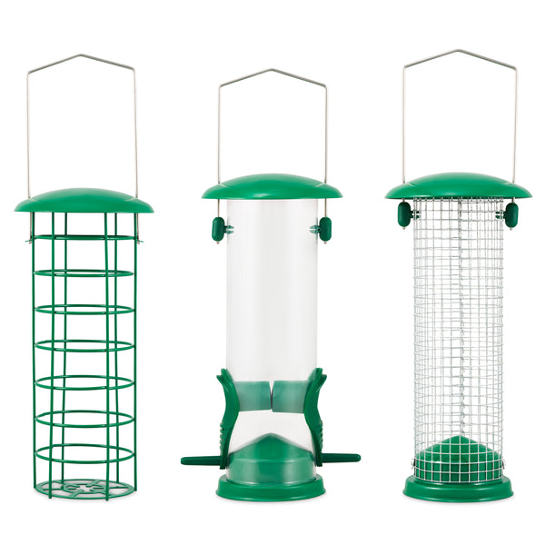 3-Pack Metal Bird Feeder