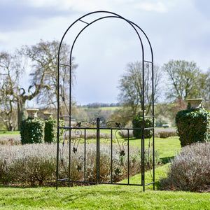 Decorative Metal Arch with Garden Gate