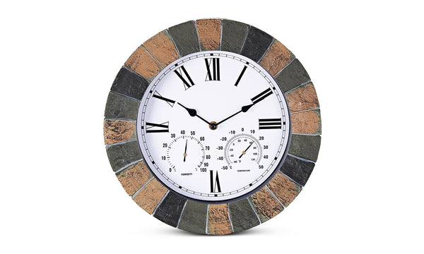 Slate Effect Garden Clock