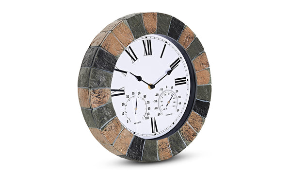 Slate Effect Garden Clock