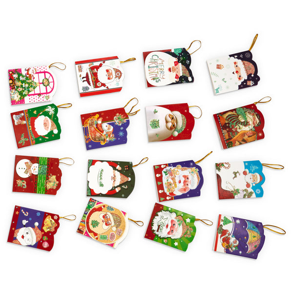 Reusable Christmas Drawstring Gift Bags With Tags