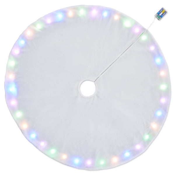 LED Illuminated Christmas Tree Skirt