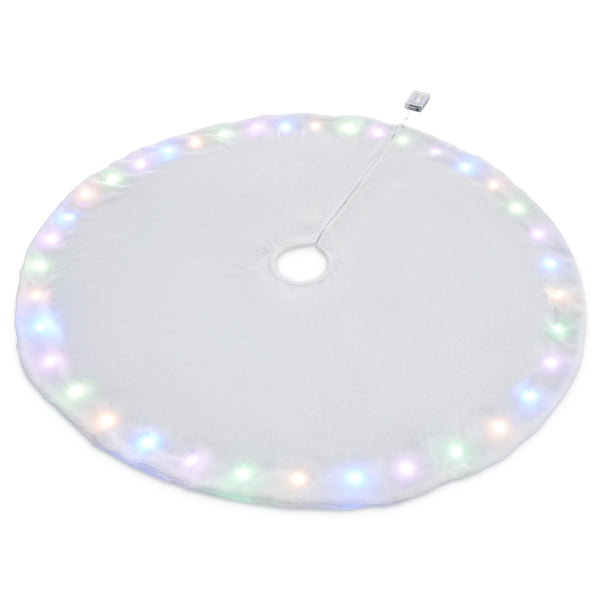 LED Illuminated Christmas Tree Skirt