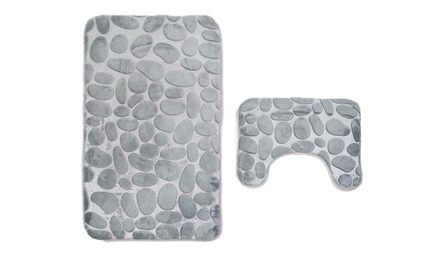 2pc Pebble Memory Foam Bathroom Mat