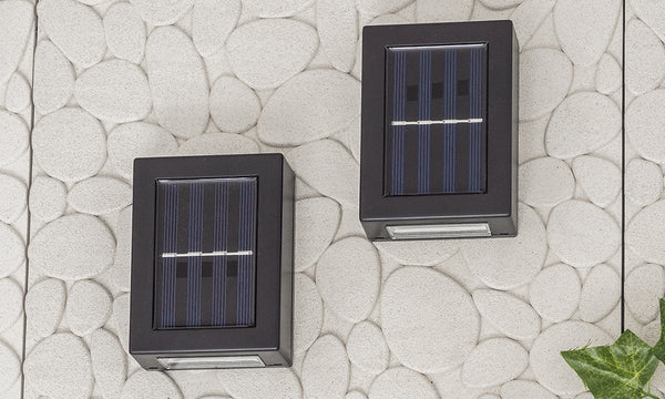 2 Solar Wall Lights
