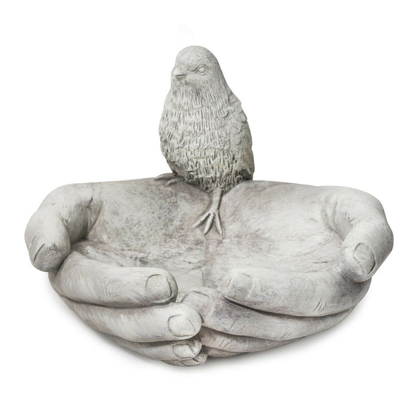 Cement Hand Bird Feeder