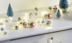 2M 20LED Bauble and Star Lights